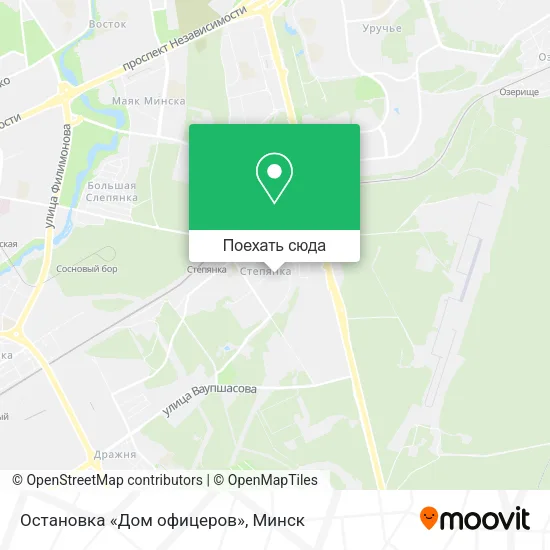 Карта Остановка «Дом офицеров»