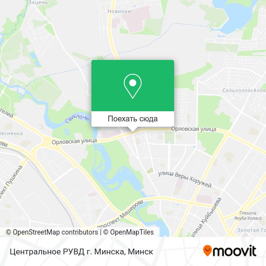 Карта Центральное РУВД г. Минска