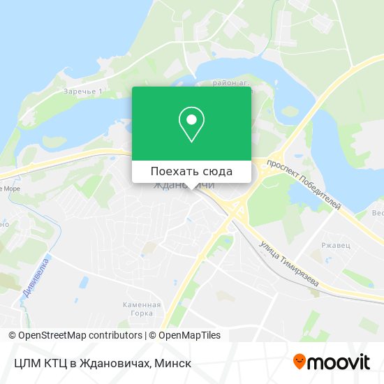 Карта ЦЛМ КТЦ в Ждановичах