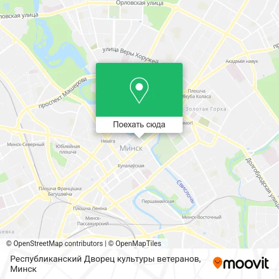 Карта Республиканский Дворец культуры ветеранов