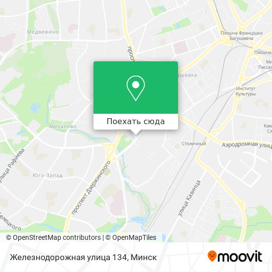 Карта Железнодорожная улица 134
