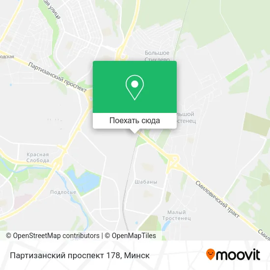 Карта Партизанский проспект 178