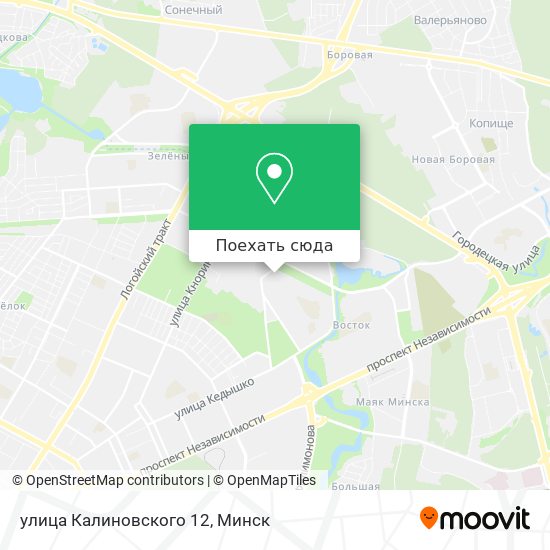 Карта улица Калиновского 12