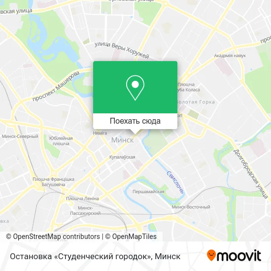 Карта Остановка «Студенческий городок»