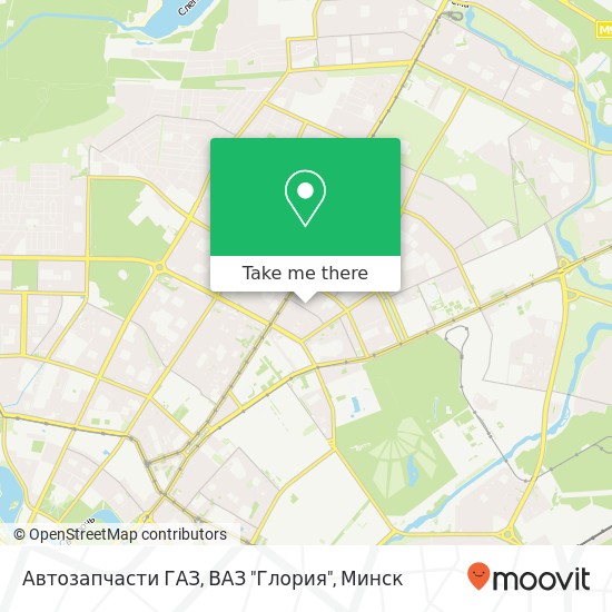 Карта Автозапчасти ГАЗ, ВАЗ "Глория"