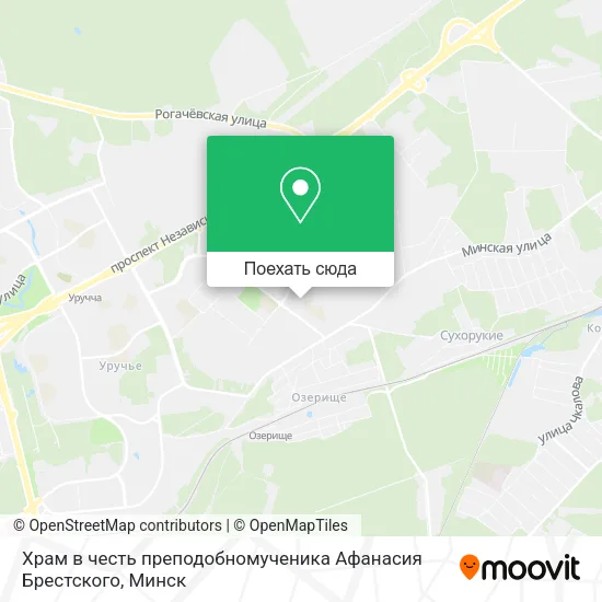 Карта Храм в честь преподобномученика Афанасия Брестского
