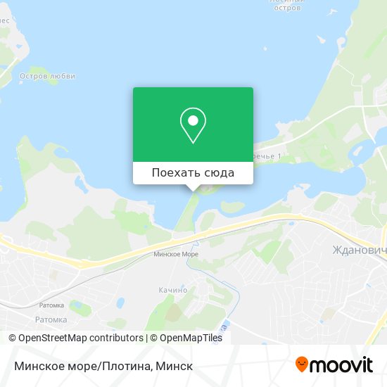 Карта Минское море/Плотина
