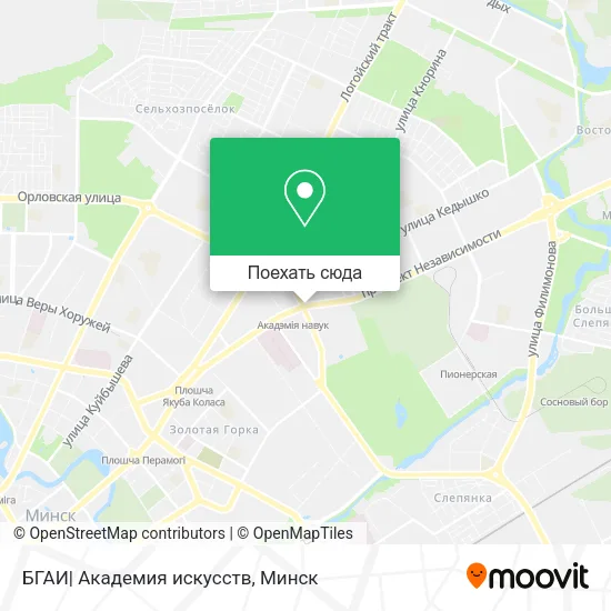 Карта БГАИ| Академия искусств