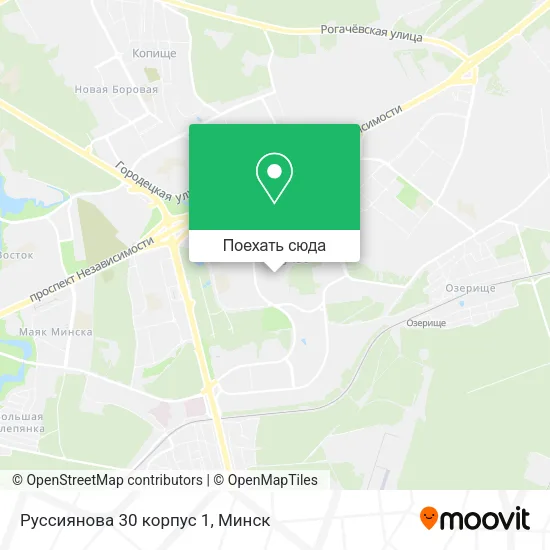 Карта Руссиянова 30 корпус 1