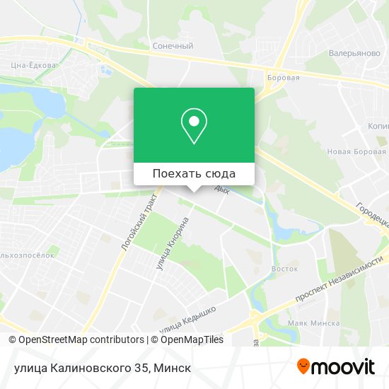 Карта улица Калиновского 35
