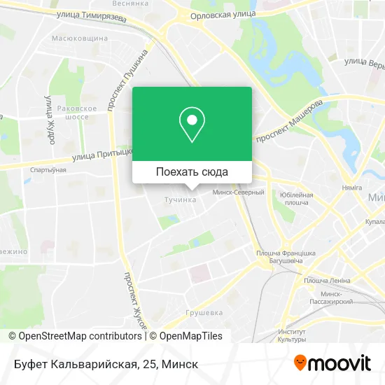 Карта Буфет Кальварийская, 25
