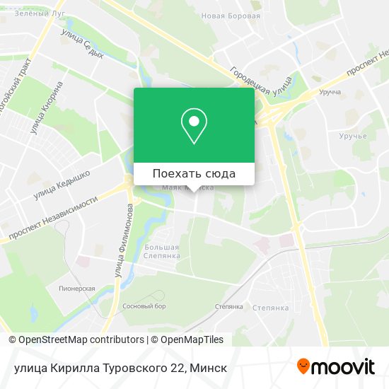 Карта улица Кирилла Туровского 22