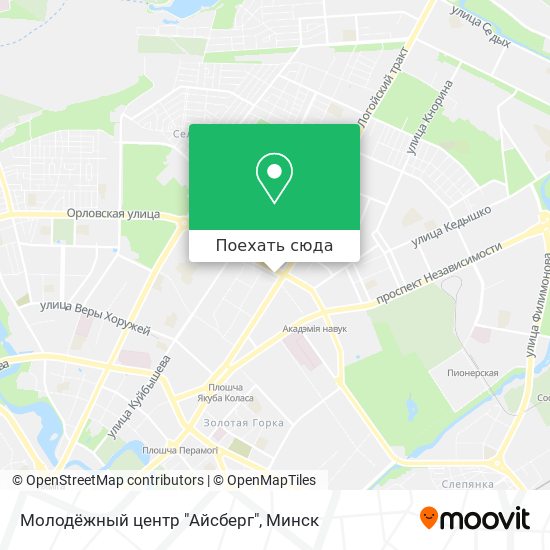 Карта Молодёжный центр "Айсберг"