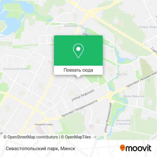 Карта Севастопольский парк