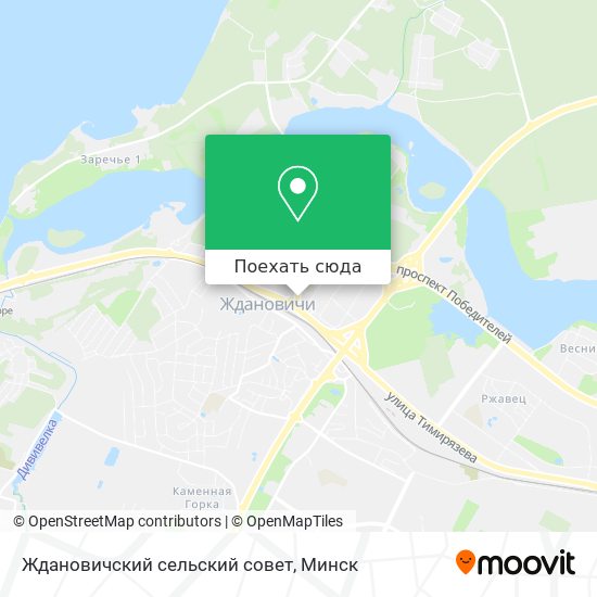 Карта Ждановичский сельский совет