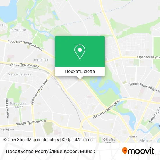 Карта Посольство Республики Корея
