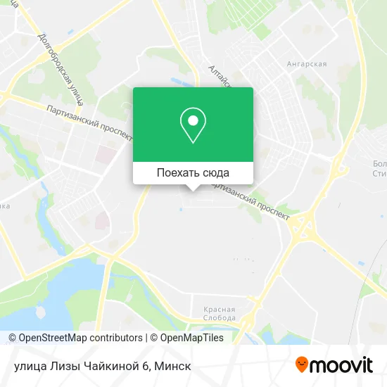 Карта улица Лизы Чайкиной 6