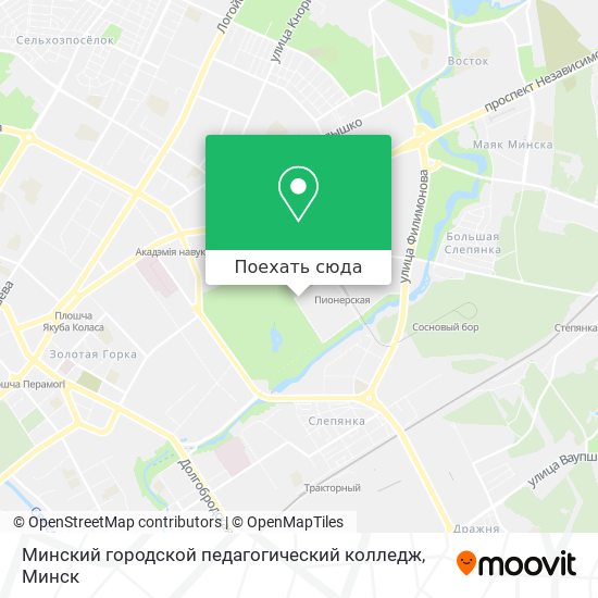 Карта Минский городской педагогический колледж