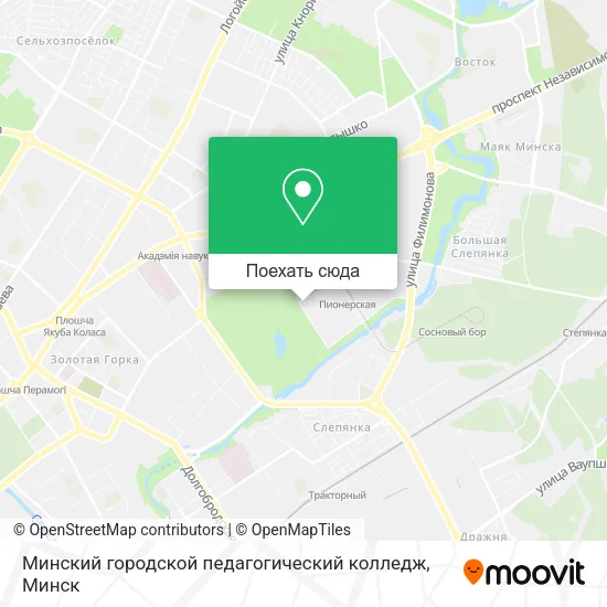 Карта Минский городской педагогический колледж