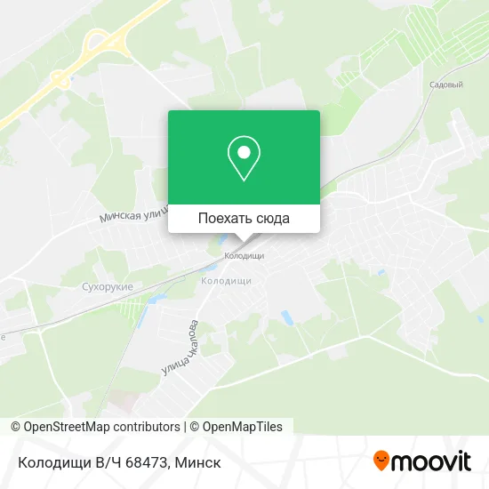 Карта Колодищи В/Ч 68473