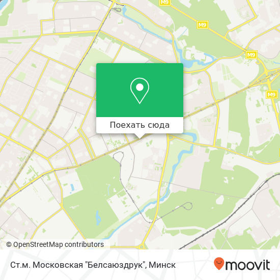 Карта Ст.м. Московская "Белсаюздрук"