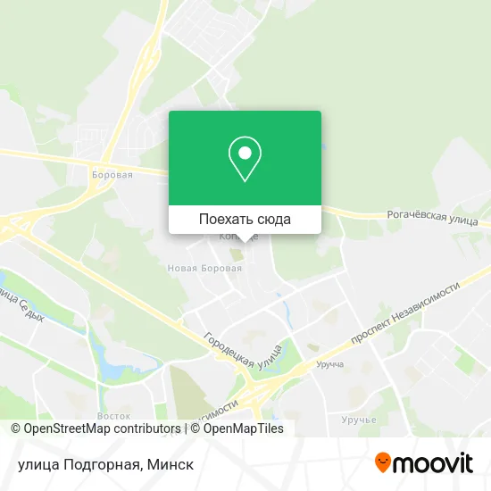 Карта улица Подгорная