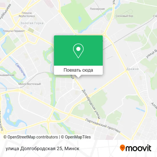 Карта улица Долгобродская 25