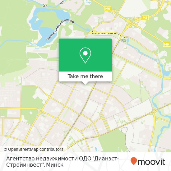 Карта Агентство недвижимости ОДО "Дианэст-Стройинвест"