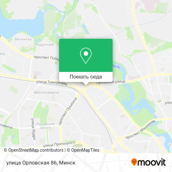 Карта улица Орловская 86