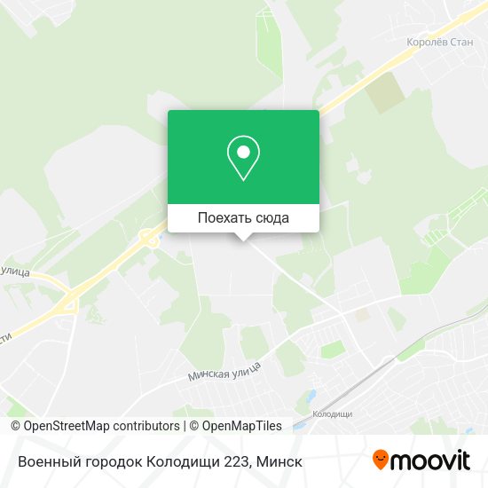 Карта Военный городок Колодищи 223