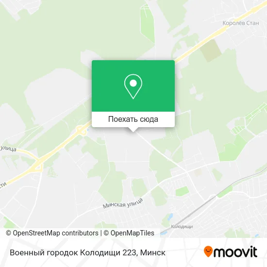 Карта Военный городок Колодищи 223