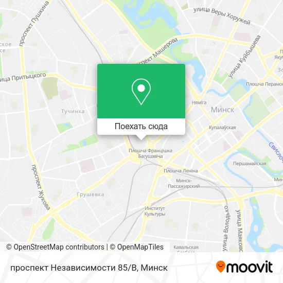 Карта проспект Независимости 85/В