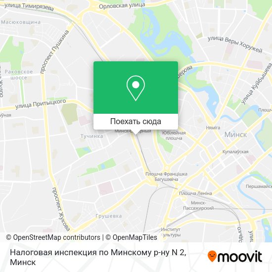 Карта Налоговая инспекция по Минскому р-ну N 2