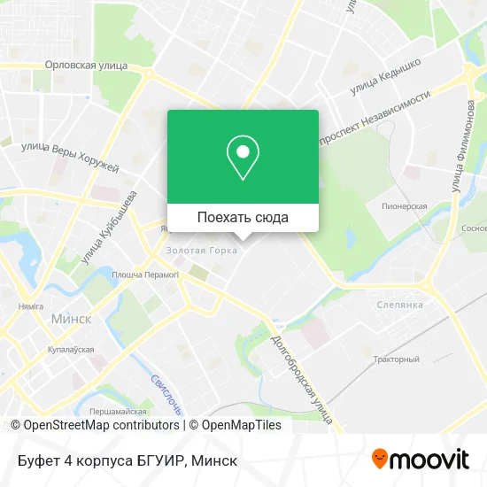 Карта Буфет 4 корпуса БГУИР
