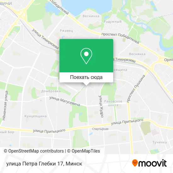 Карта улица Петра Глебки 17