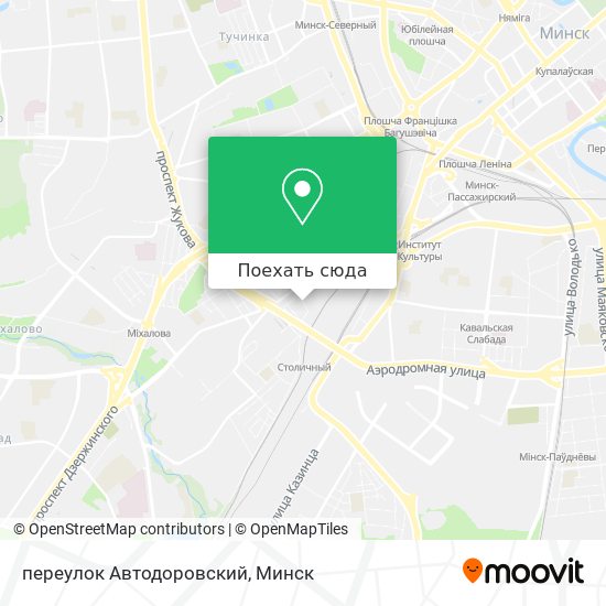 Карта переулок Автодоровский