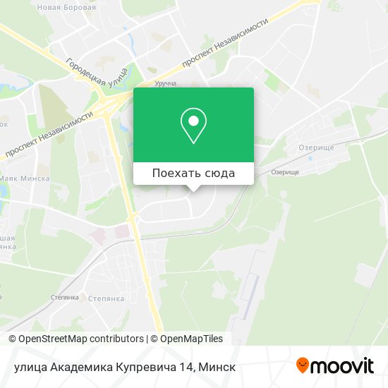 Карта улица Академика Купревича 14