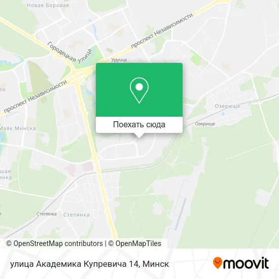 Карта улица Академика Купревича 14