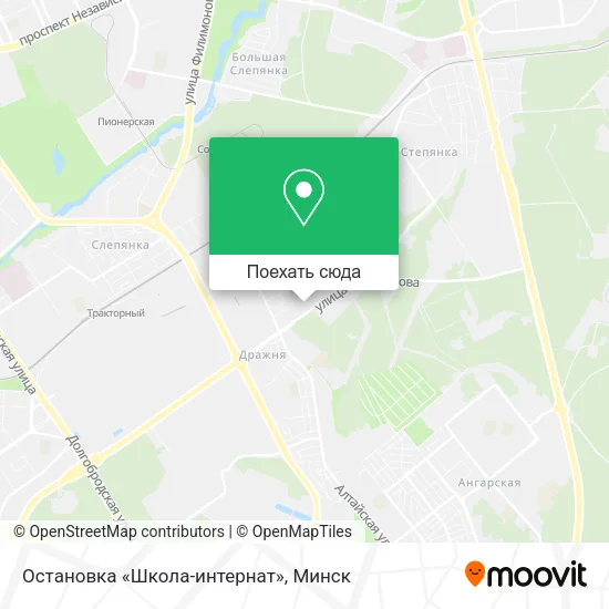 Карта Остановка «Школа-интернат»