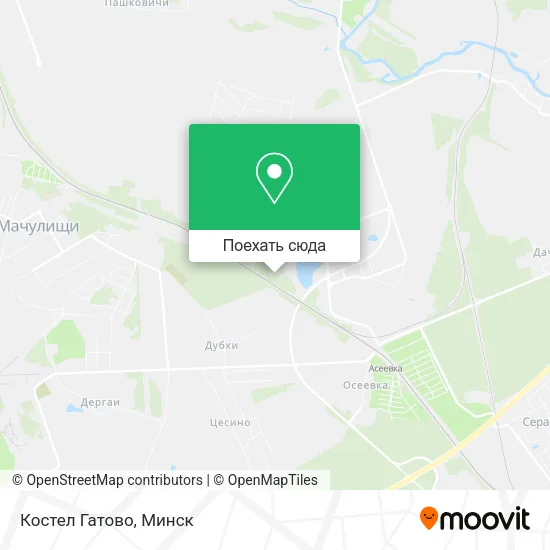 Карта Костел Гатово