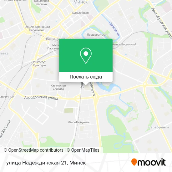 Карта улица Надеждинская 21