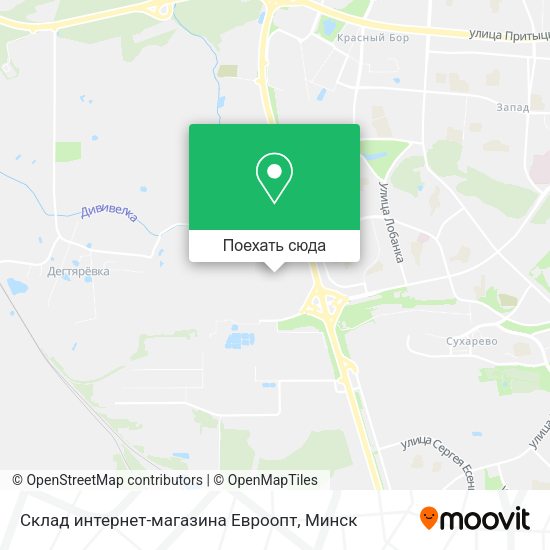 Карта Склад интернет-магазина Евроопт