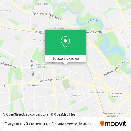 Карта Ритуальный магазин на Ольшевского