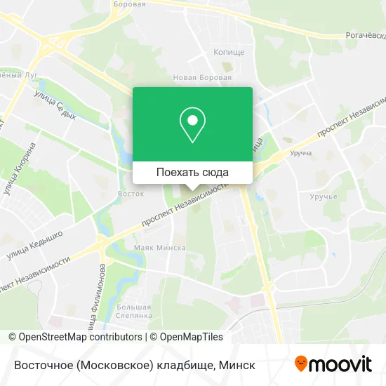 Карта Восточное (Московское) кладбище