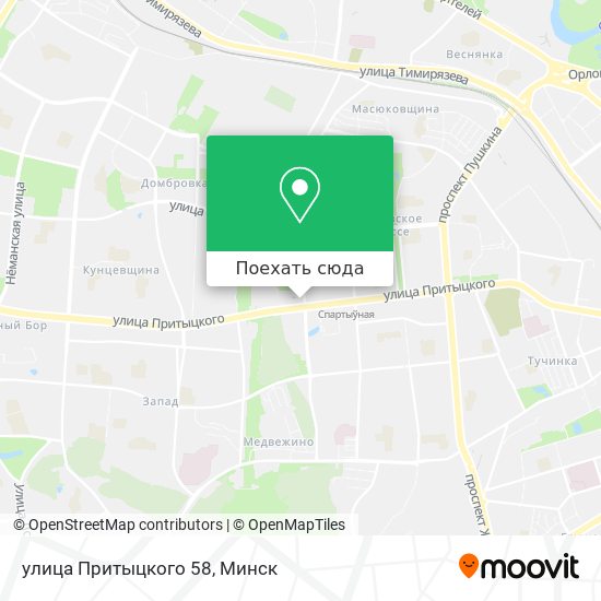 Карта улица Притыцкого 58