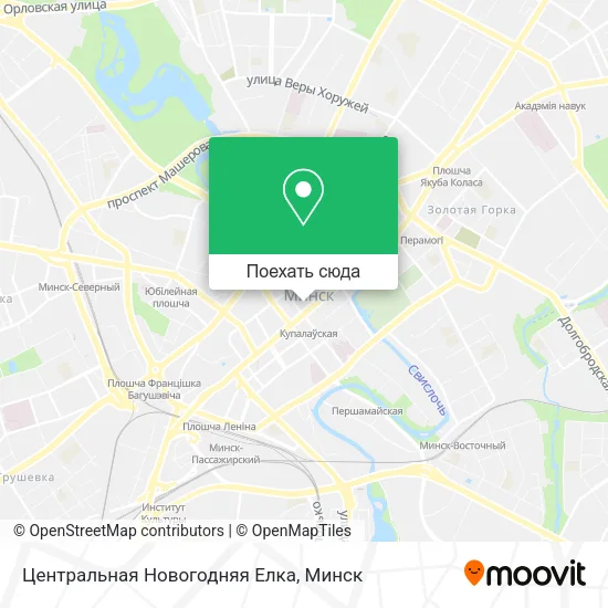Карта Центральная Новогодняя Елка