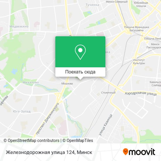 Карта Железнодорожная улица 124