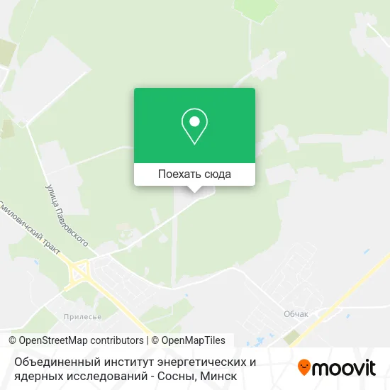 Карта Объединенный институт энергетических и ядерных исследований - Сосны