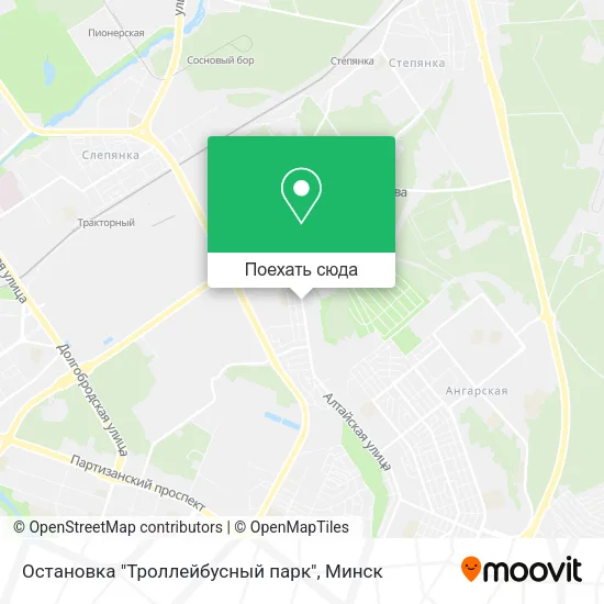 Карта Остановка "Троллейбусный парк"