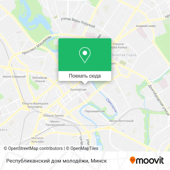 Карта Республиканский дом молодёжи